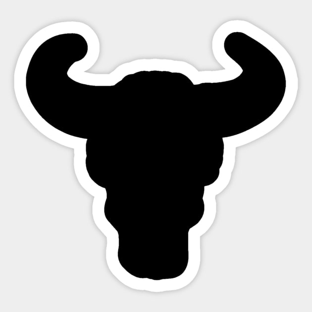 Niche Skull Island Mod Art  Bull Head Sticker by LailaLittlerwm